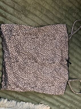 Leopard Print Satin Top